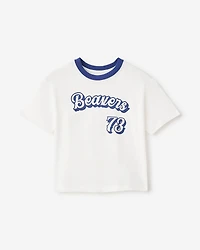T-shirt à bordures contrastantes RBA pour enfants