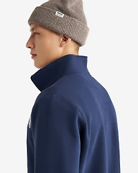 Chandail à demi-glissière avec appliqué carreaux