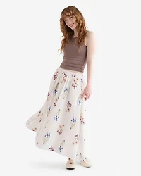 Isla Cotton Gauze Print Skirt