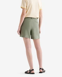 Linen Pleated Walking Short 3.5 Inch