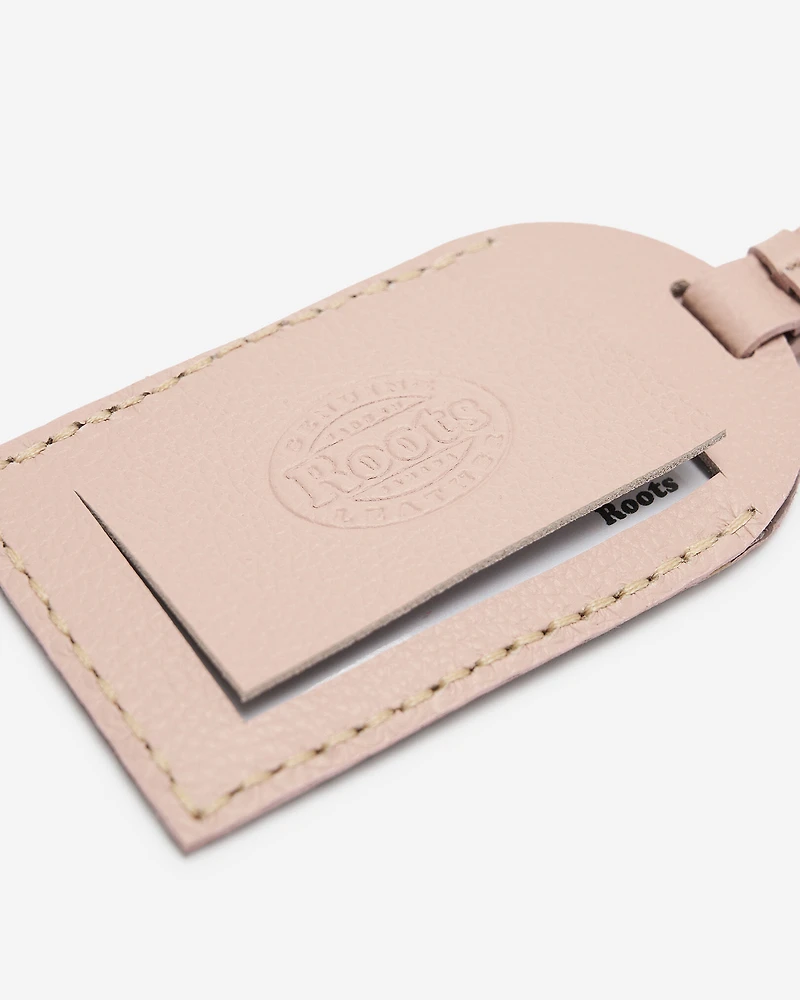 Étiquette de bagage en forme cœur cuir Cervino