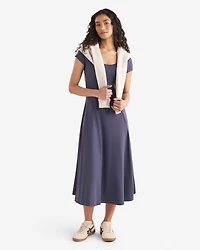 Renew Knit Short Sleeve Midi Dress