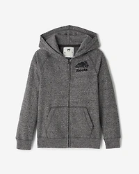 Chandail original à capuchon et glissière en coton bio pour enfants