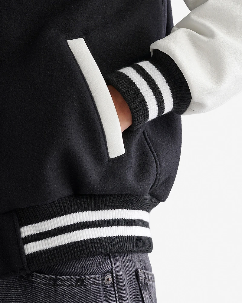 Blouson universitaire rétro pour femme