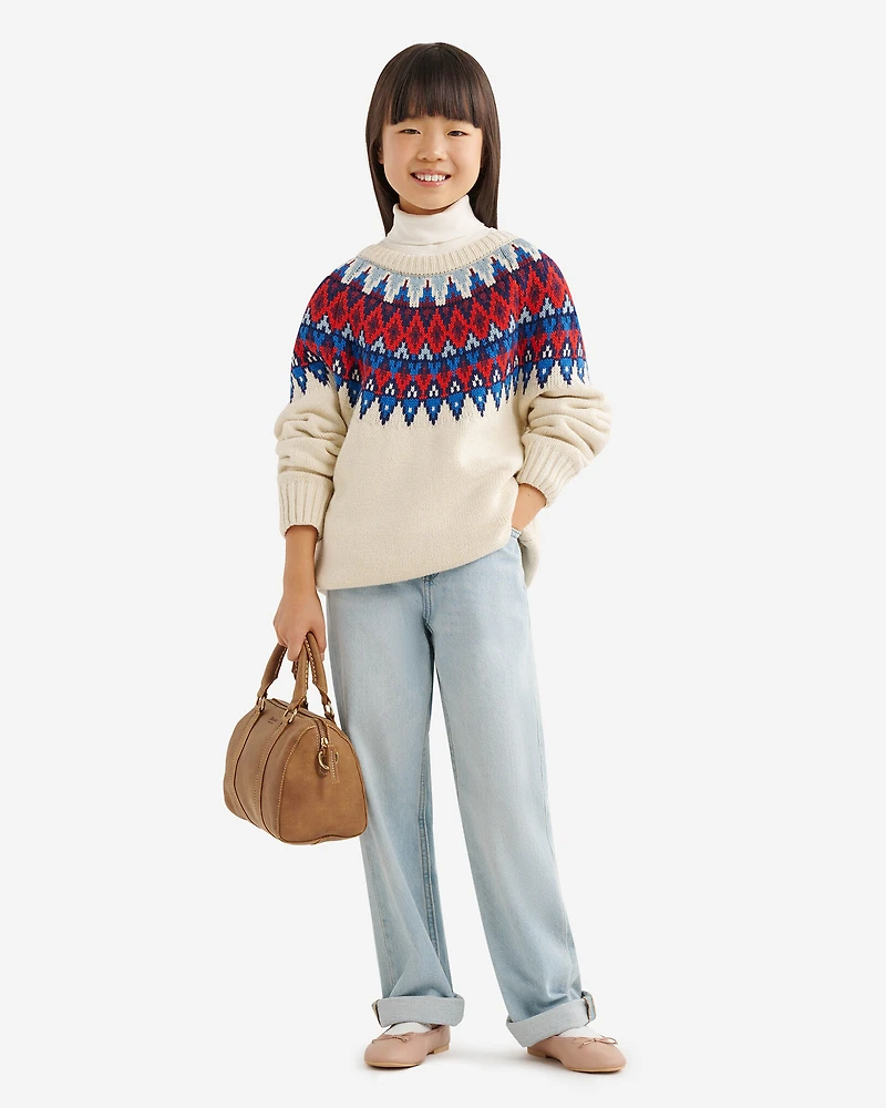 Chandail à col rond nordique pour enfants