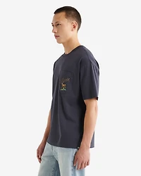 T-shirt décontracté à poche pour homme