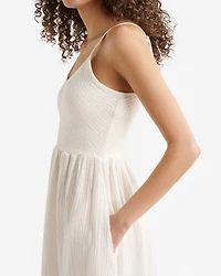 Robe nid-d’abeilles en gaze de coton Isla