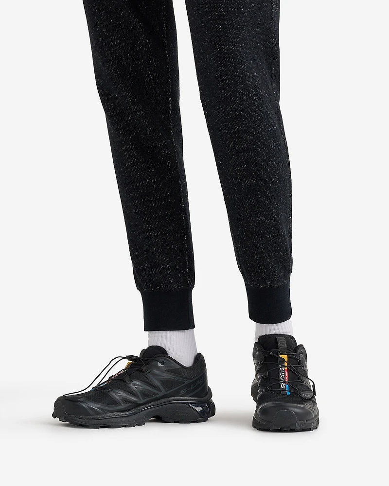 Pantalon original à cheville côtelée en molleton de coton bio