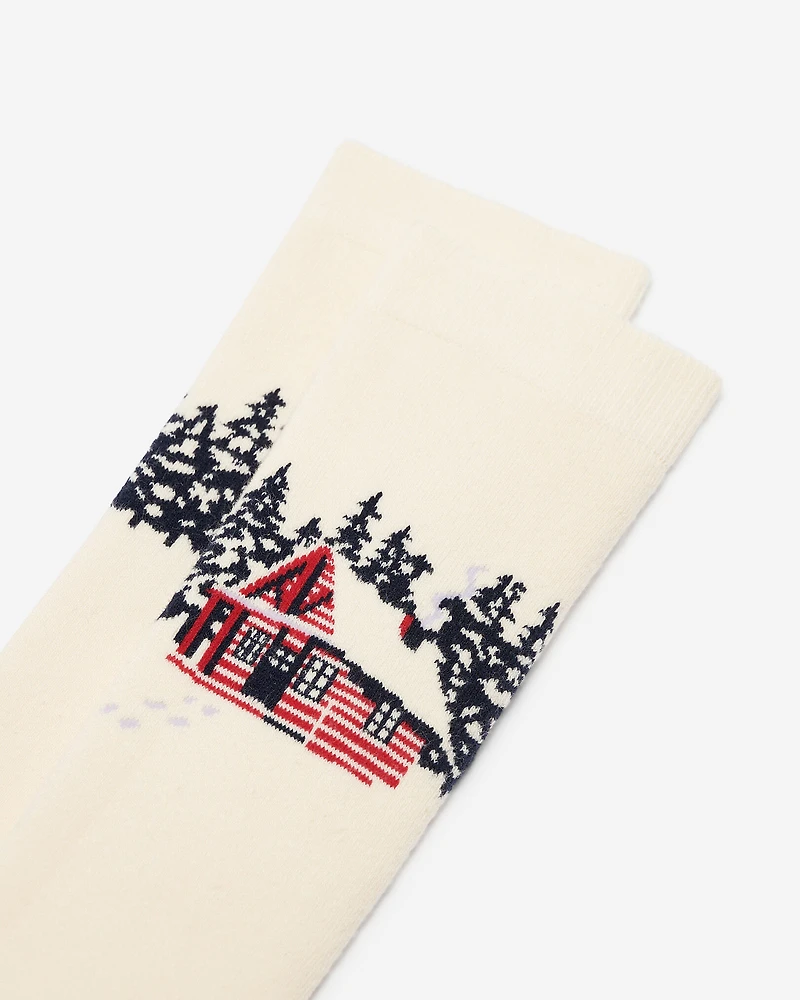 Adult Cabin Landscape Sock