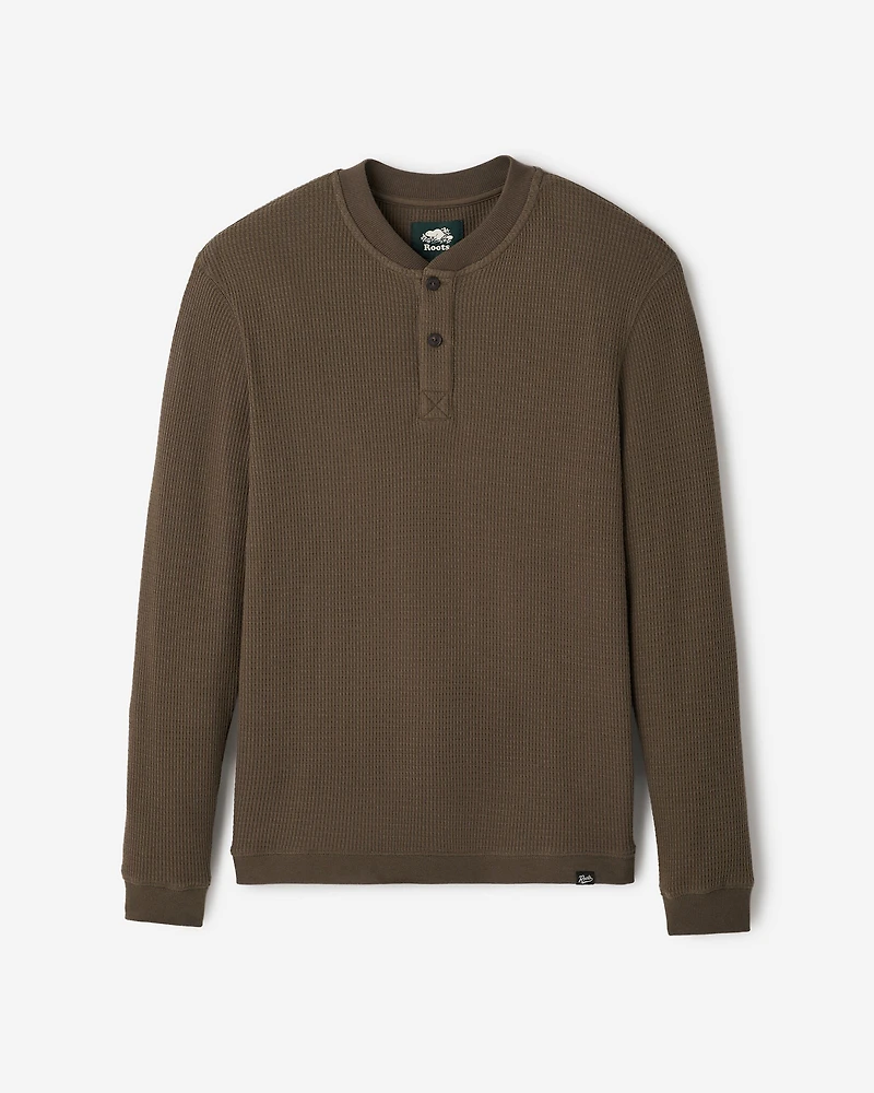 Waffle Long Sleeve Henley
