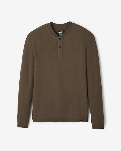 Waffle Long Sleeve Henley