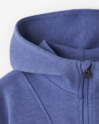 Chandail à capuchon et glissière sport pour filles