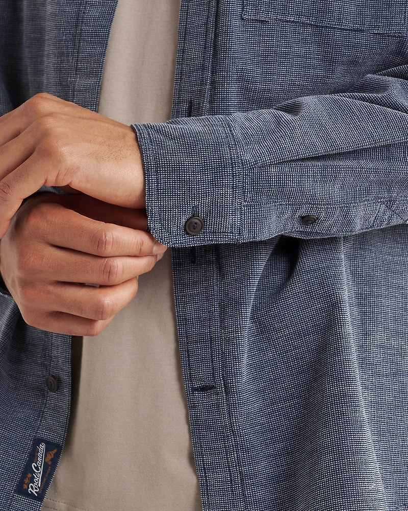 Chemise en velours côtelé deux tons