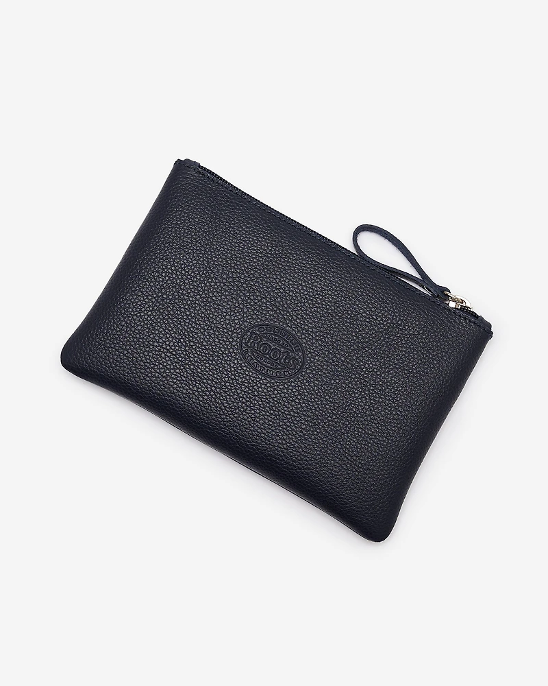 Grande pochette à glissière en cuir Cervino