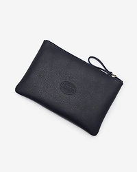 Grande pochette à glissière en cuir Cervino
