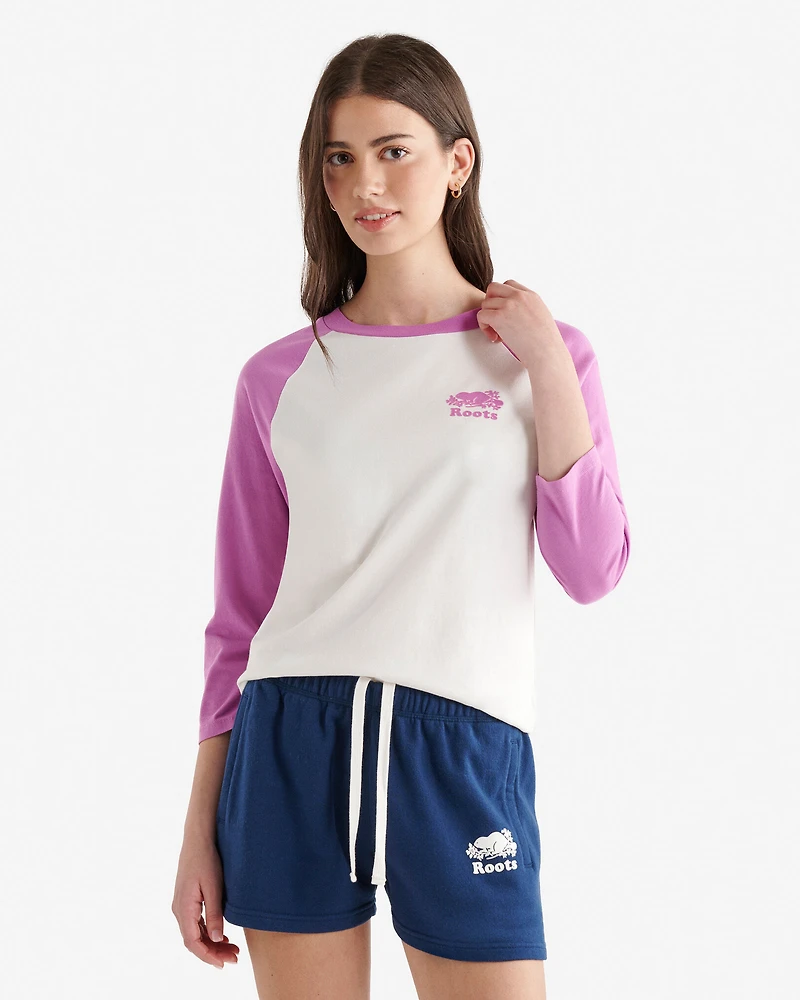 T-shirt style baseball Cooper en coton bio pour femme