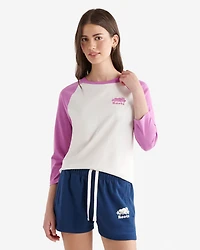T-shirt style baseball Cooper en coton bio pour femme