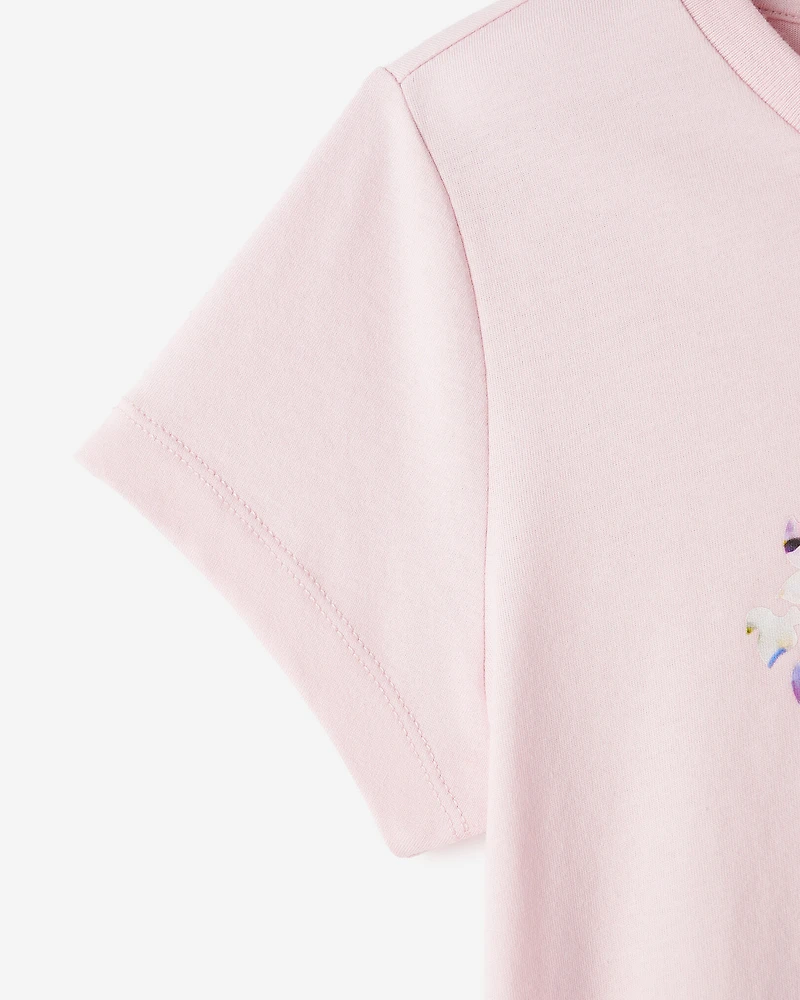 T-shirt ajusté à motif floral pour enfants