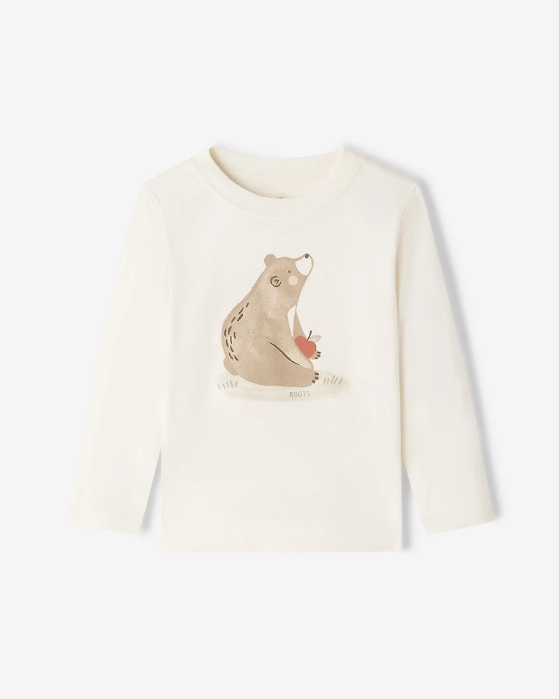 T-shirt à manches longues Ours douillet pour tout-petits