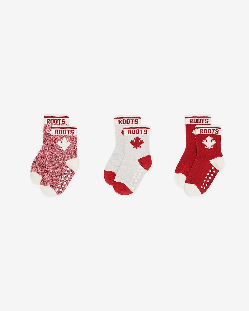 3 paires de chaussettes Érable Cabane pour tout-petits et bébés