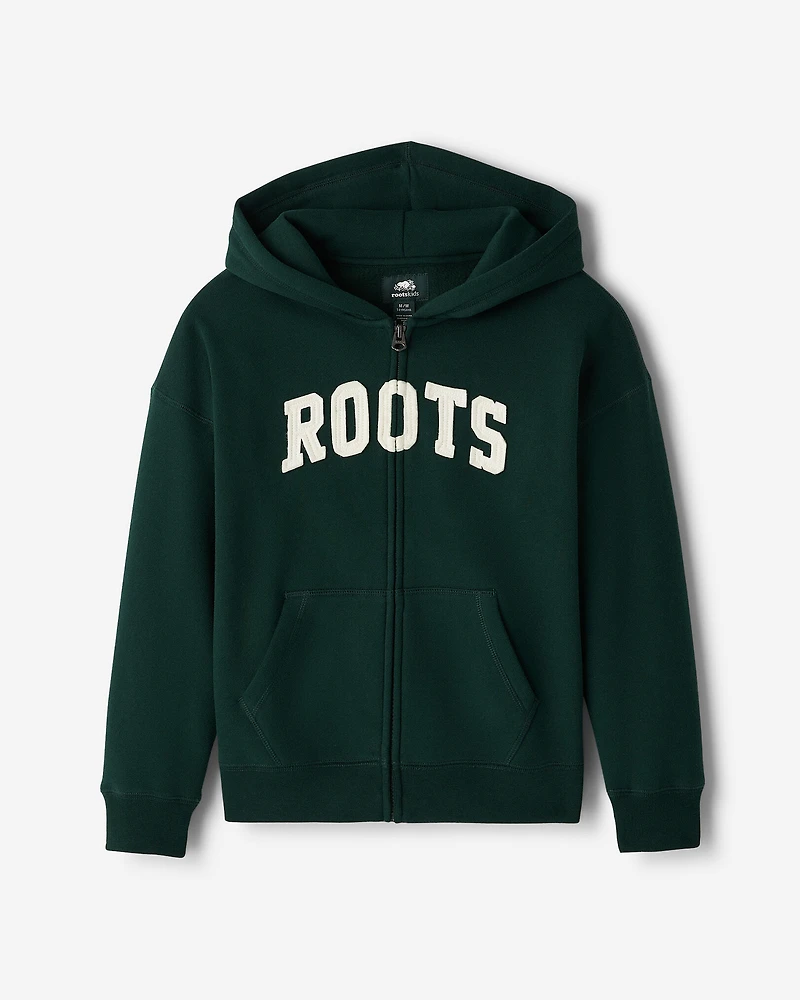 Kids Roots Applique Full Zip Hoodie