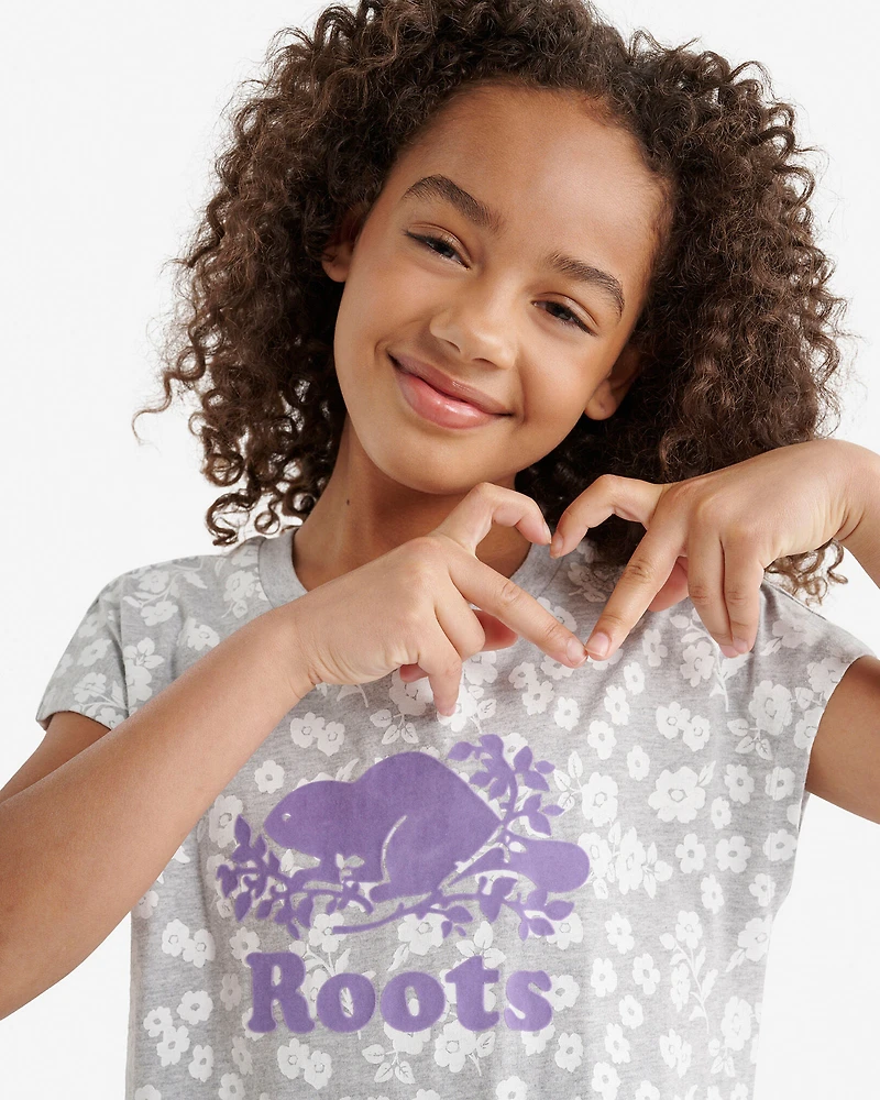 Robe à motif floral pour fille