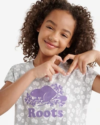 Robe à motif floral pour fille