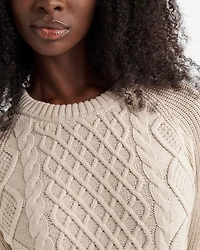 Chandail à col rond Cabane à torsades