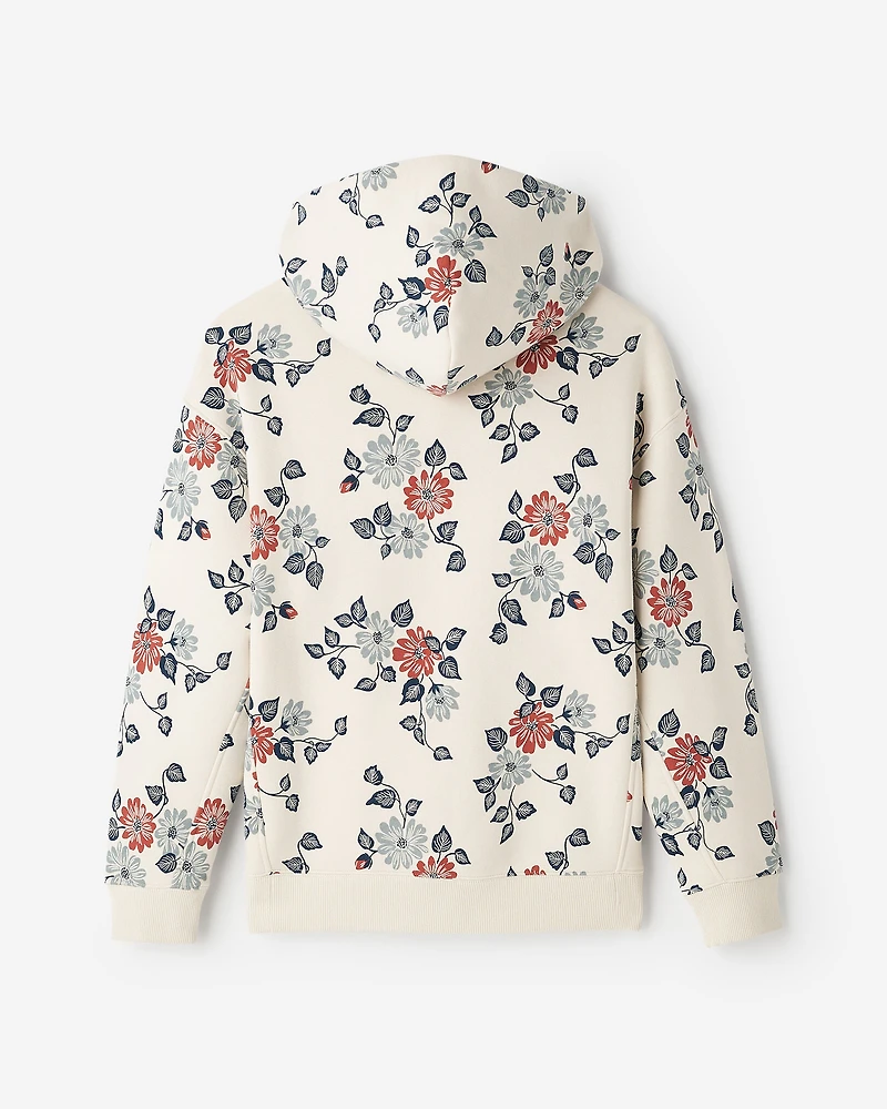 Chandail à capuchon motif floral