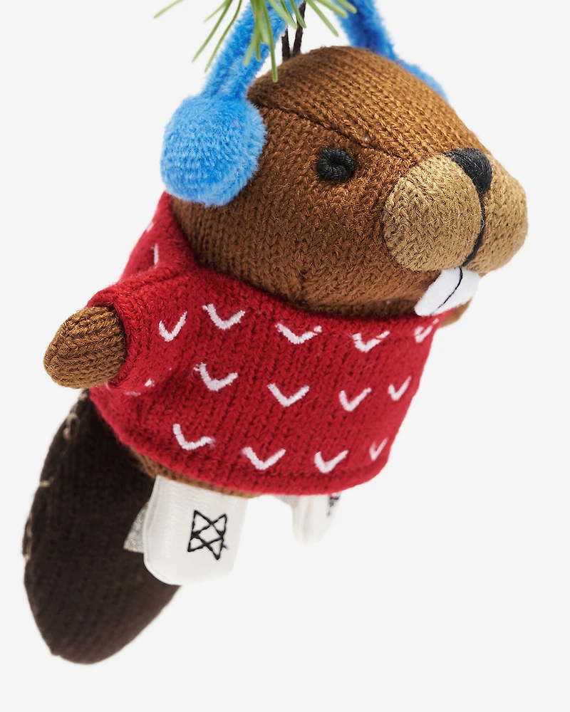 Skating Beaver Ornament  