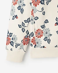 Chandail à capuchon motif floral