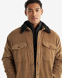 Blouson avec doublure en velours côtelé molletonné