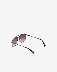 Womens Metal Square Aviator Sunglasses