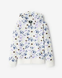 Chandail original à capuchon et glissière motif floral pour enfant