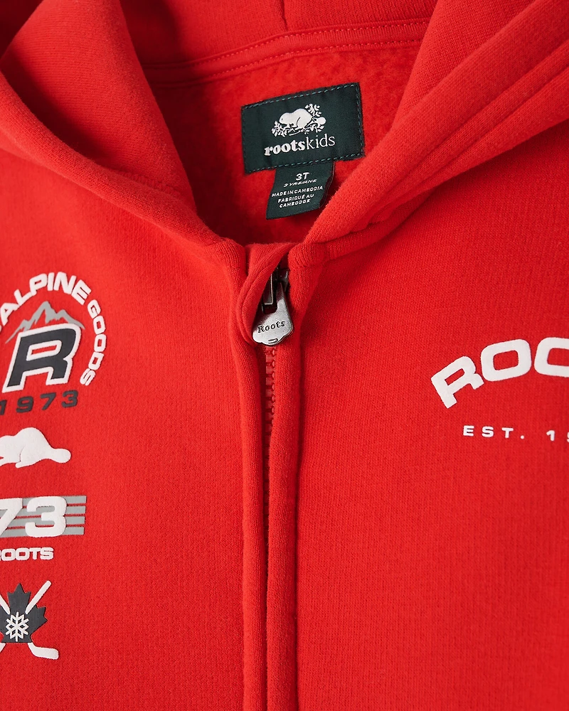 Chandail à capuchon et glissière Alpine Goods pour tout-petits