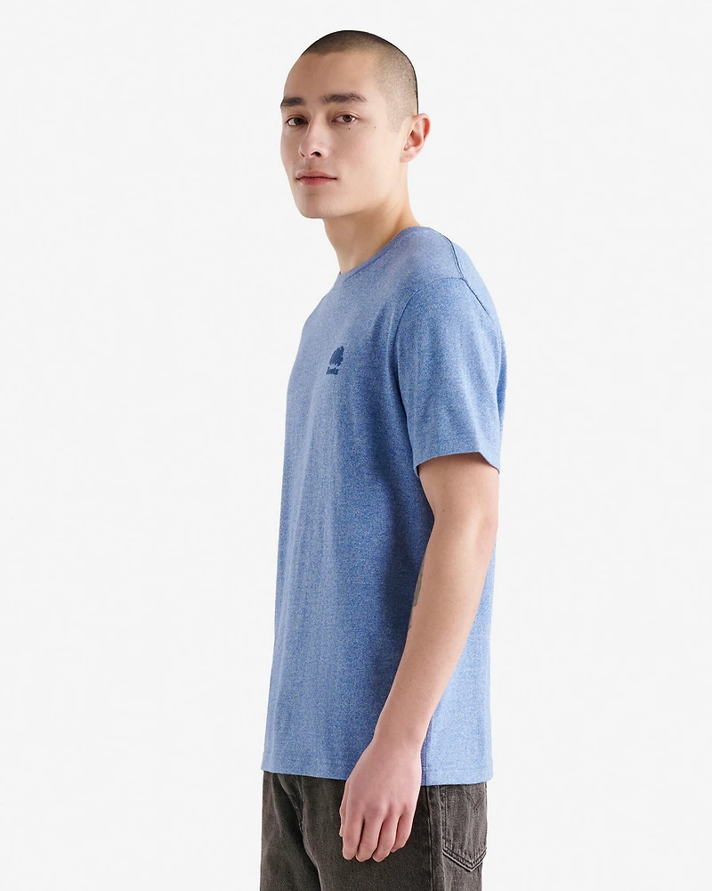 T-shirt poivré en coton bio pour hommes