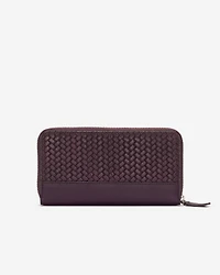 Zip Around Clutch Woven