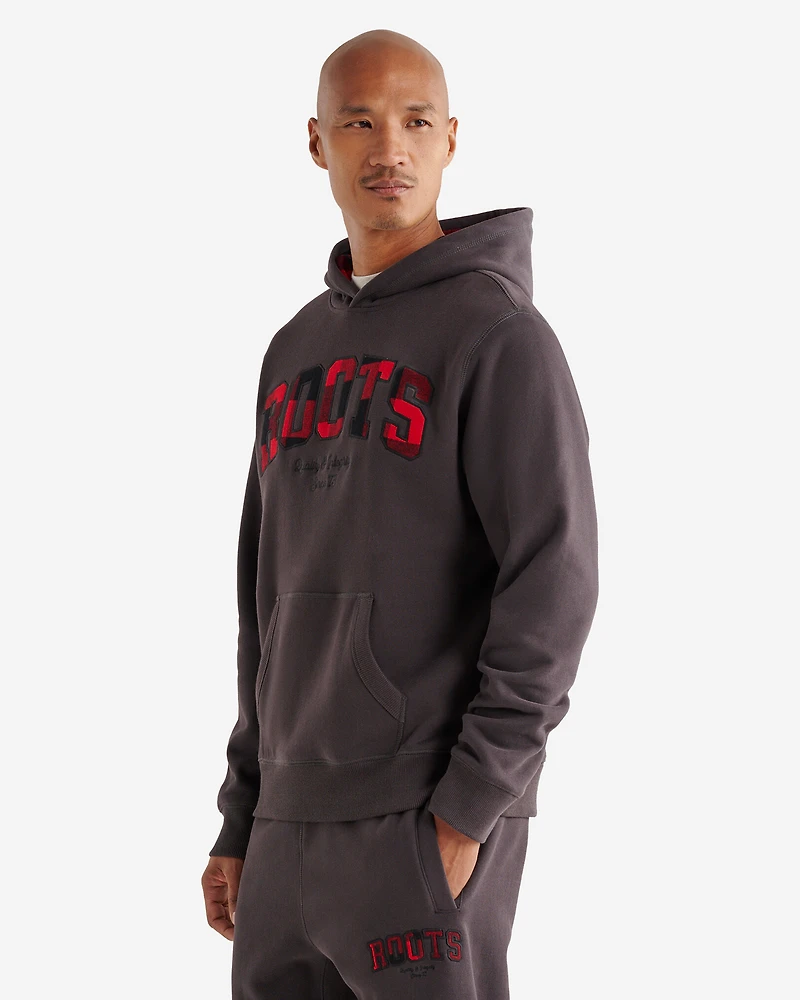 Plaid Applique Hoodie