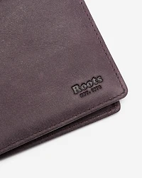 Portefeuille mince à rabat latéral en cuir Tribe