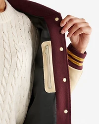 Blouson universitaire rétro pour femme