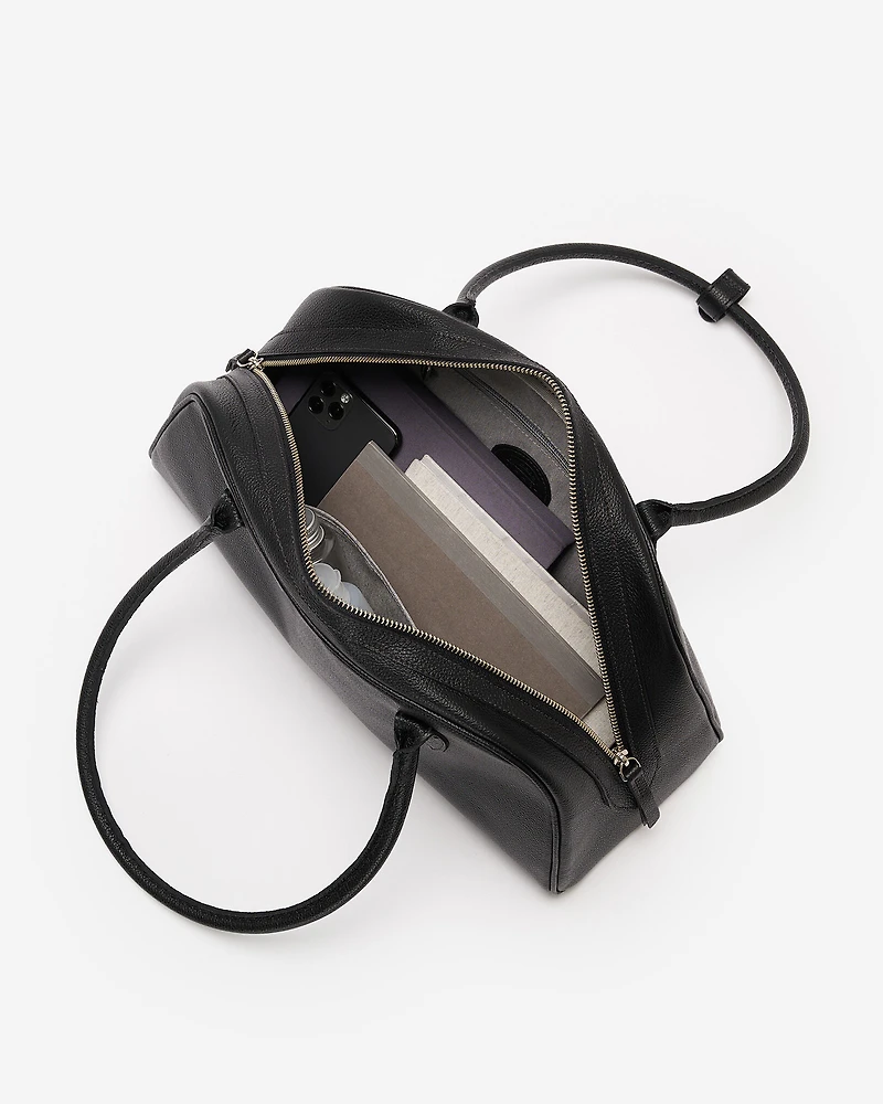 Sac à main style bowling en cuir Cervino