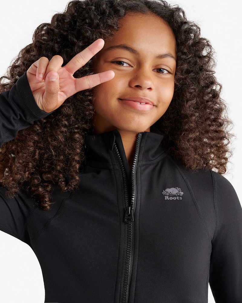 Blouson d’athlétisme sport ajusté pour filles
