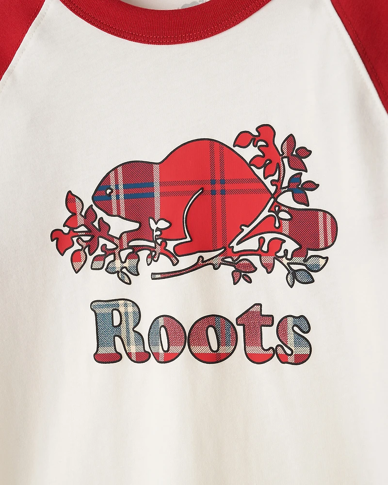 Kids Plaid Baseball T-Shirt