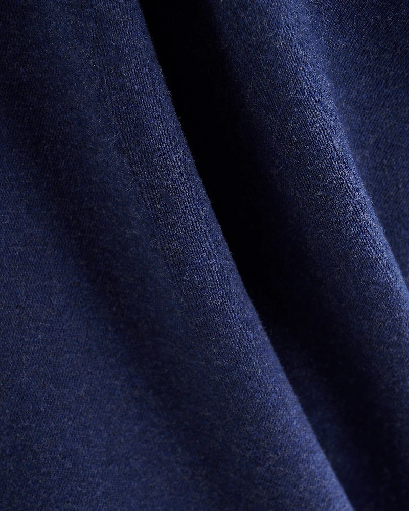 Chandail à glissière un quart original en coton bio