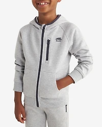 Chandail à capuchon et glissière en tissu interlock Recover pour enfants