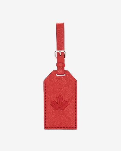 Étiquette de bagage Feuille d’érable en cuir Cervino