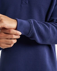 Chandail henley à col boutonné en tricot double Thompson