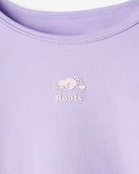 T-shirt sport à ourlet tulipe ajusté pour filles