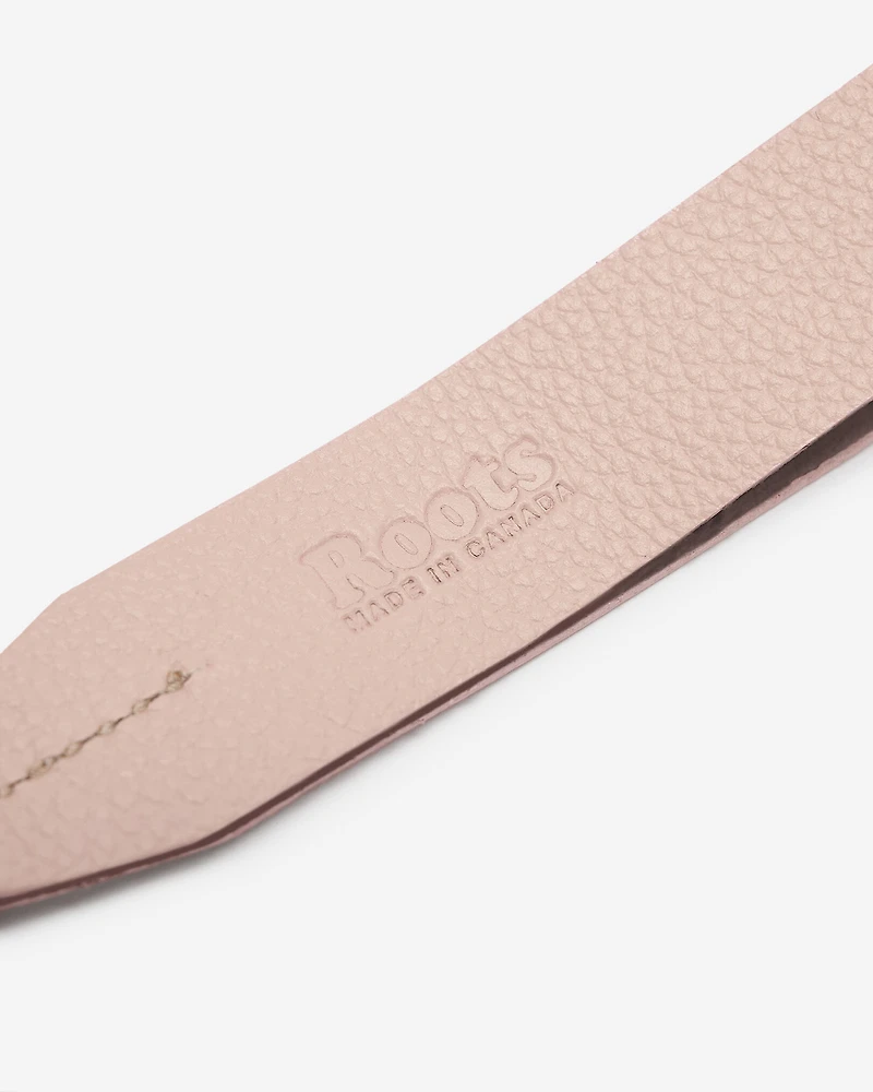 Porte-clés triple cœur en cuir Cervino