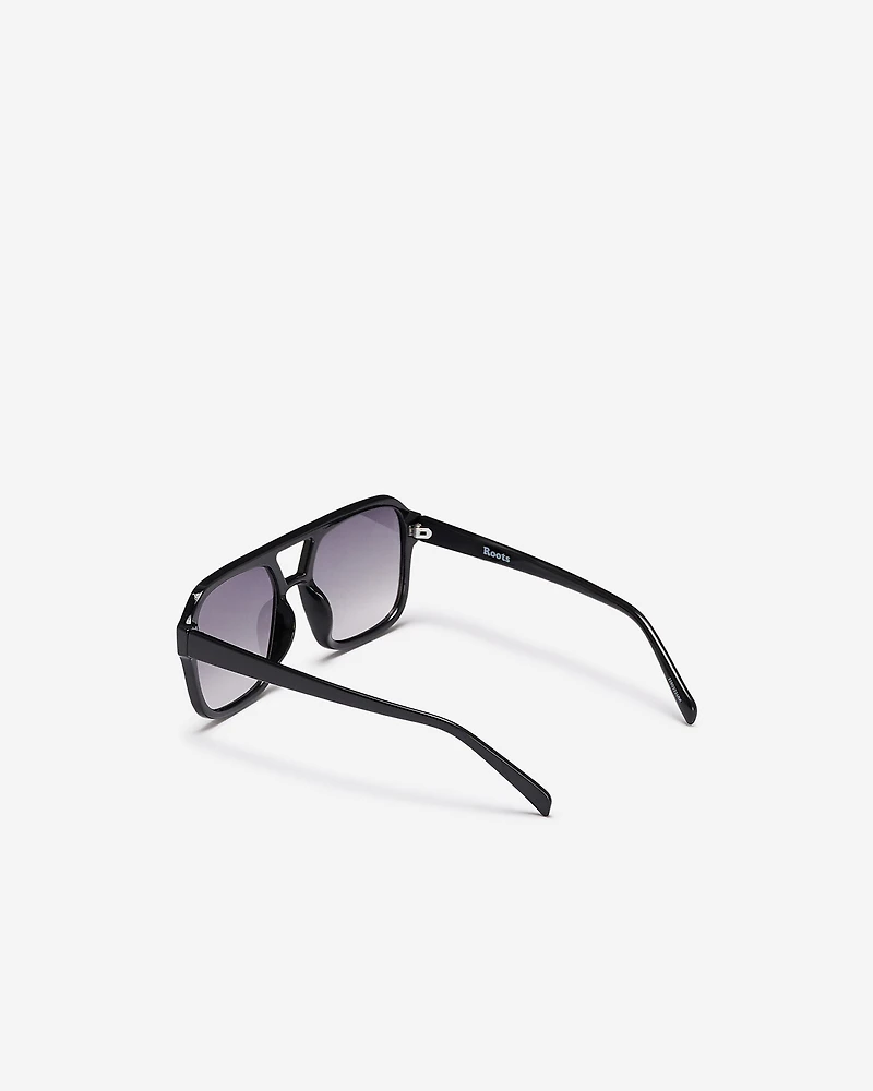 Womens Plastic Square Aviator Sunglasses